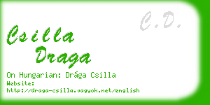 csilla draga business card